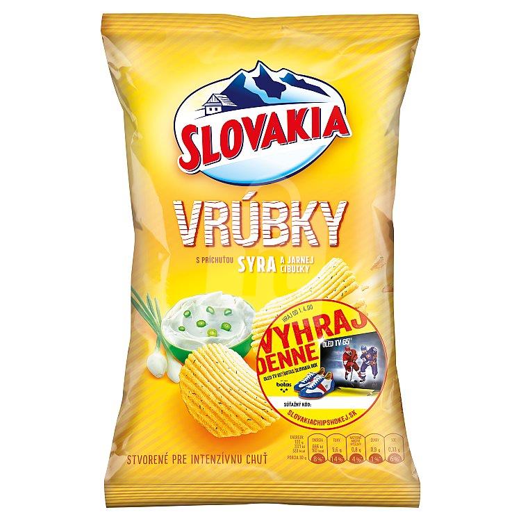 Zemiakové lupienky Vrúbky syr a jarná cibuľka 120g Slovakia