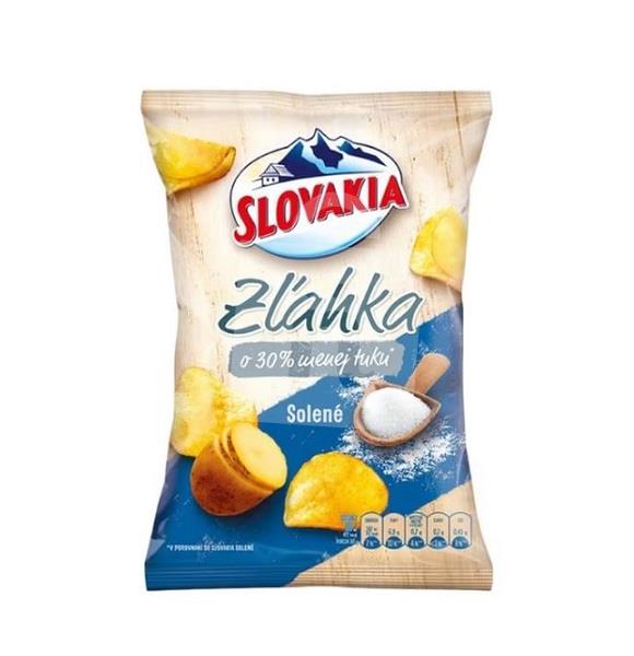Zemiakové lupienky Zľahka solené o 30% menej tuku 120g Slovakia