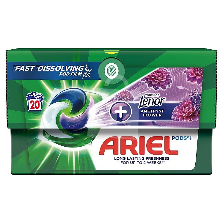 Gélové kapsule na pranie All in 1 pods+ Touch of Lenor Amethyst Flower 20 praní Ariel