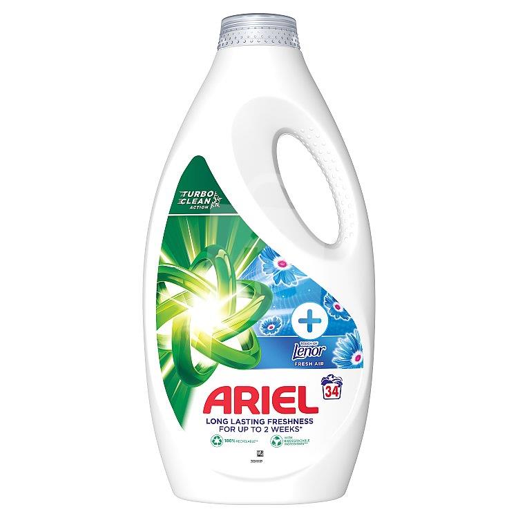 Prací gél + Touch Of Lenor Fresh Air 34 praní 1,7l Ariel