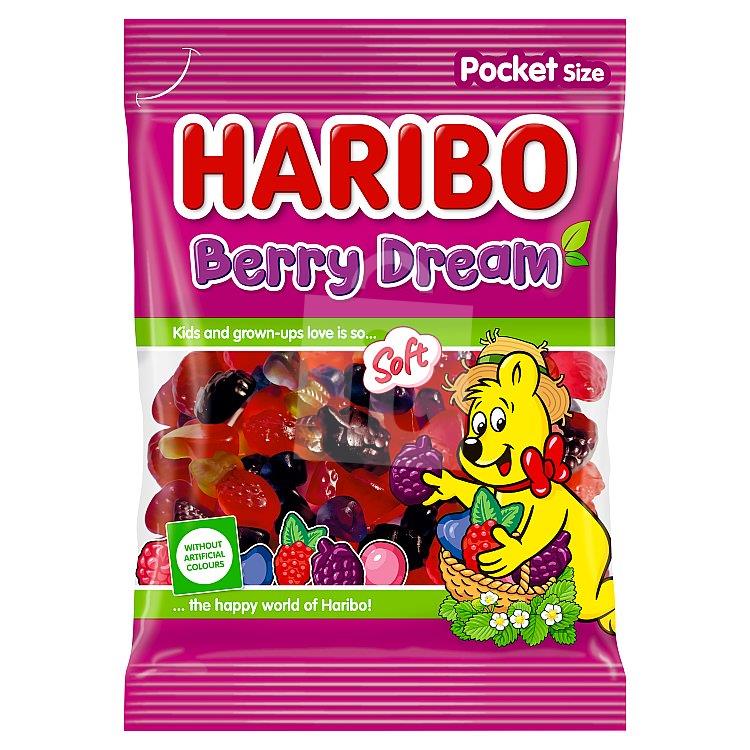 Cukríky želé s ovocnou príchuťou Berry Dream soft 80g Haribo