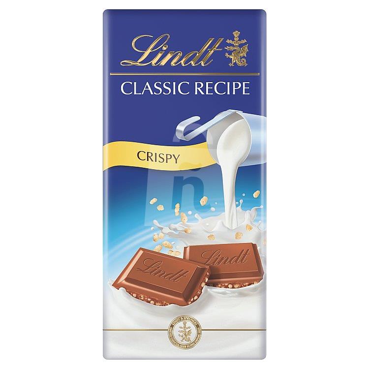 Čokoláda Classic Recipe mliečna s chrumkavými kúskami sušienok 100g Lindt