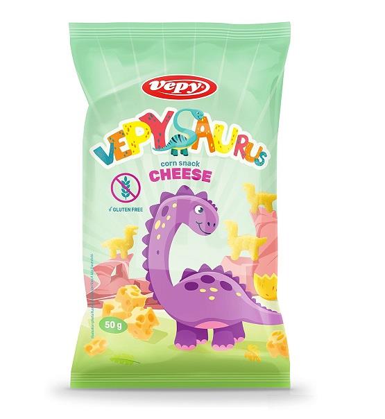 Snack kukuričný Vepysaurus cheese bezgluténové 50g Vepy