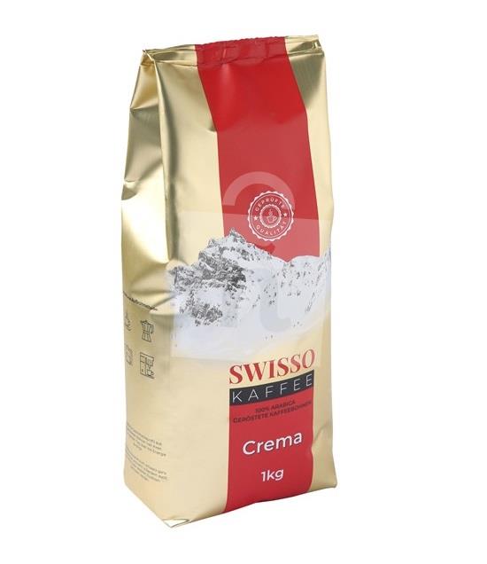 Káva zrnková Crema 1kg SWISSO KAFFEE