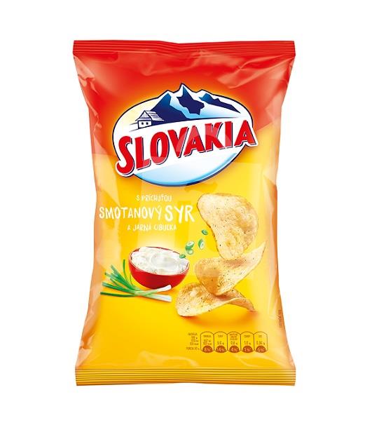 Zemiakové lupienky smotanový syr & jarná cibuľka 130g Slovakia