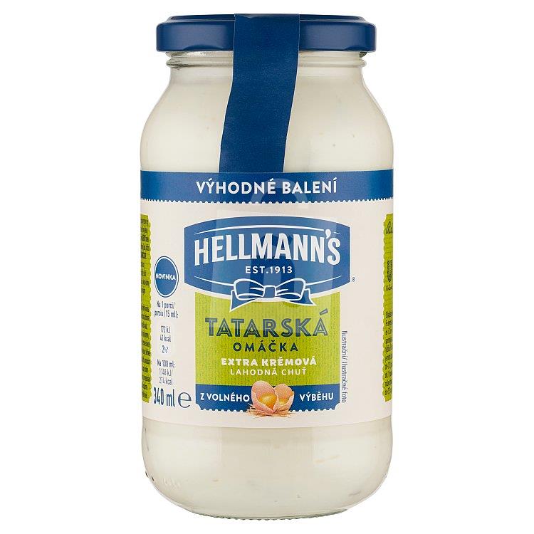 Tatárska omáčka extra krémová 340ml Hellmann's