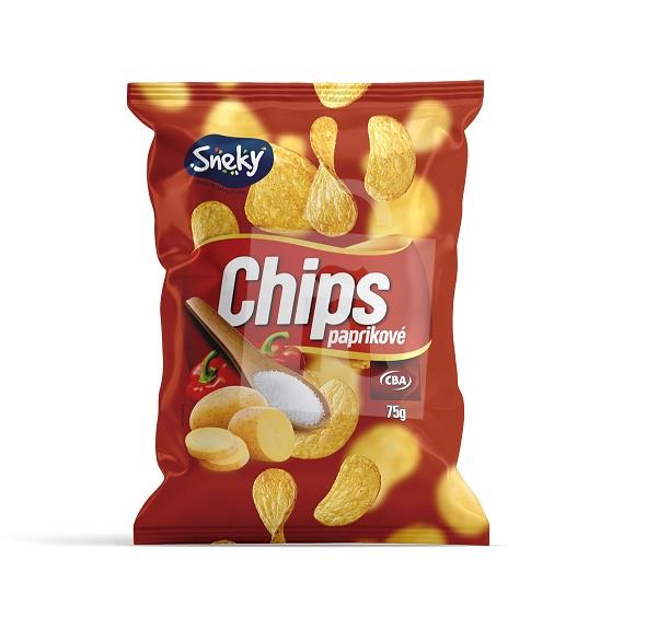 Zemiakové lupienky Chips paprikové 75g Sneky