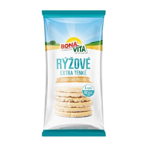 Chlebíčky ryžové extra tenké s jogurtovou polevou 70g Bona Vita