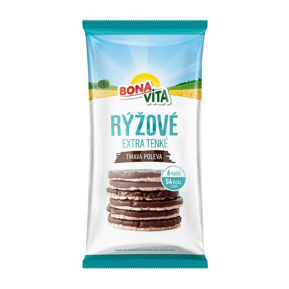 Chlebíčky ryžové extra tenké s kakaovou polevou 70g Bona Vita