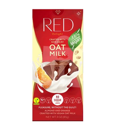 Čokoláda Oat Milk vegan almond & orange 85g RED Delight, delicious & light