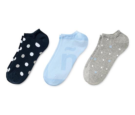 Ponožky dámske krátke 39-42 3 páry Tchibo