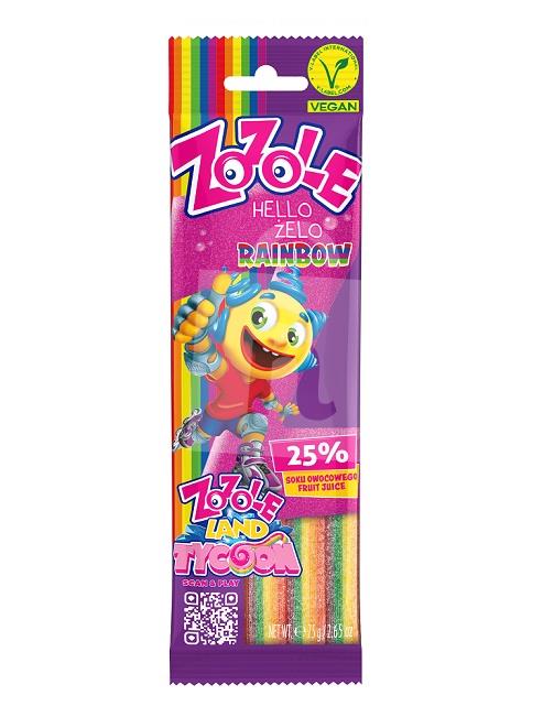 Cukríky želé super kyslé pásiky Hello Żelo rainbow 75g ZOZOLE