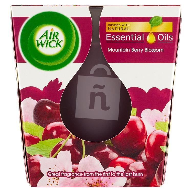 Sviečka vonná v skle Essential Oils Natural mountain berry blossom 105g Air Wick