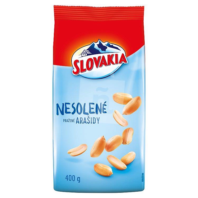 Arašidy pražené nesolené 400g Slovakia