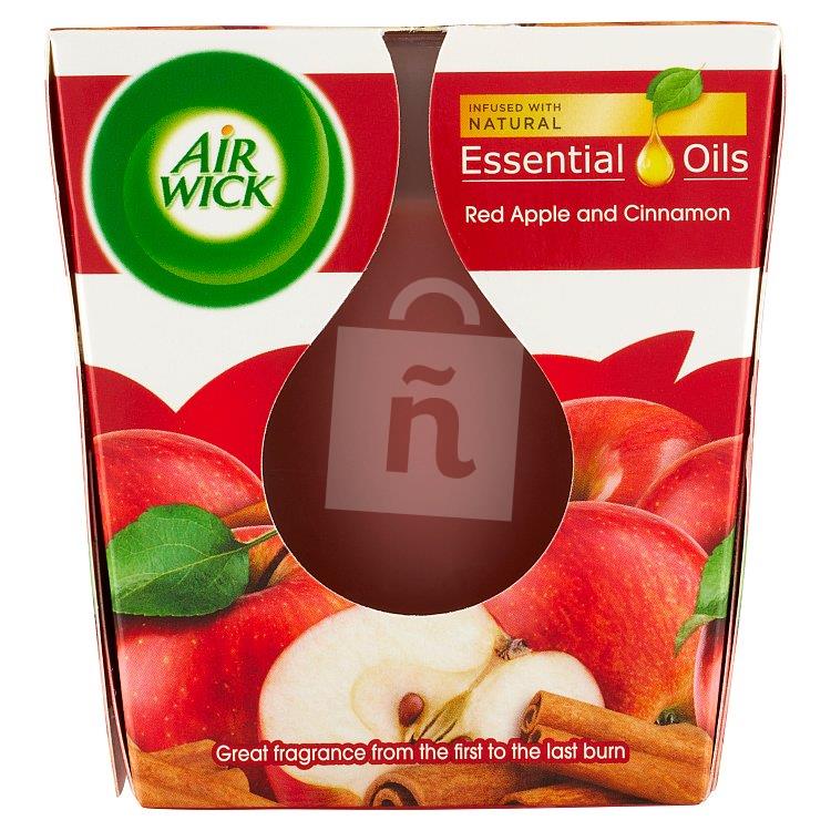 Sviečka vonná v skle Essential Oils Natural red apple & cinnamon 105g Air Wick