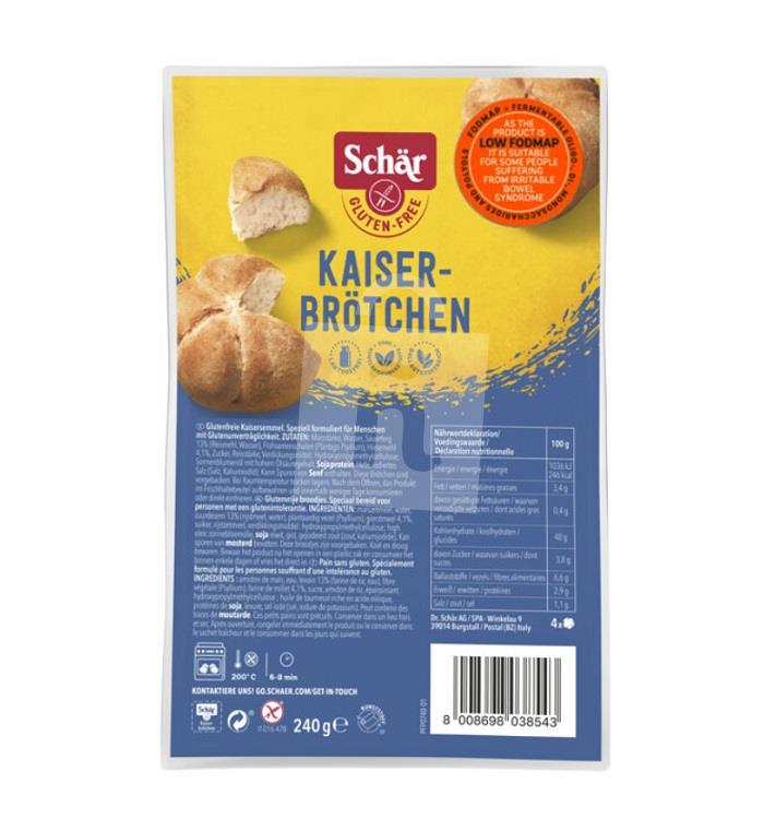 Pečivo Kaiser-brotchen bezgluténově 240g Schär