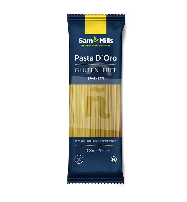 Cestoviny Pasta d´oro corn gluten free kukuričné Spaghetti 500g Sam Mills