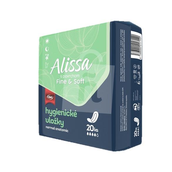 Hygienické vložky Alissa Fine & Soft normal anatomic 20ks CBA 