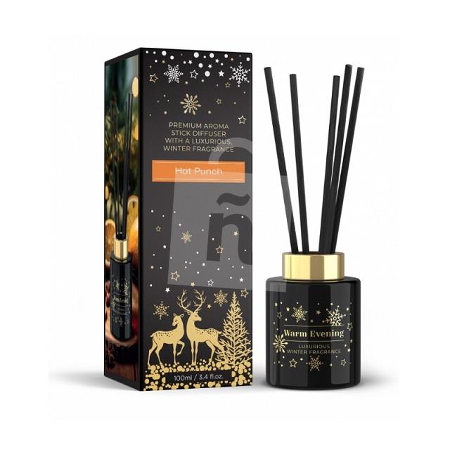 Osviežovač vzduchu vonné tyčinky Difuzér Warm Evening Hot Punch 100ml bartek candles