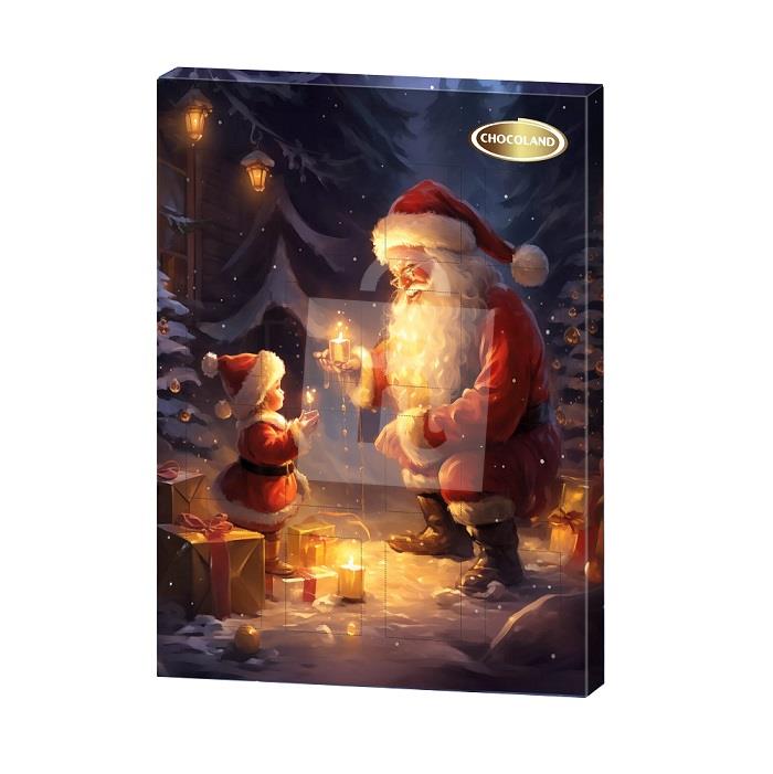 Adventný kalendár Santa Claus 50g Chocoland