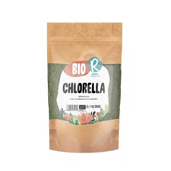 Chlorella Bio prášok 200g Ravita