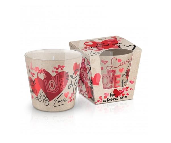 Sviečka vonná v skle For a loved one 30h 115g bartek candles