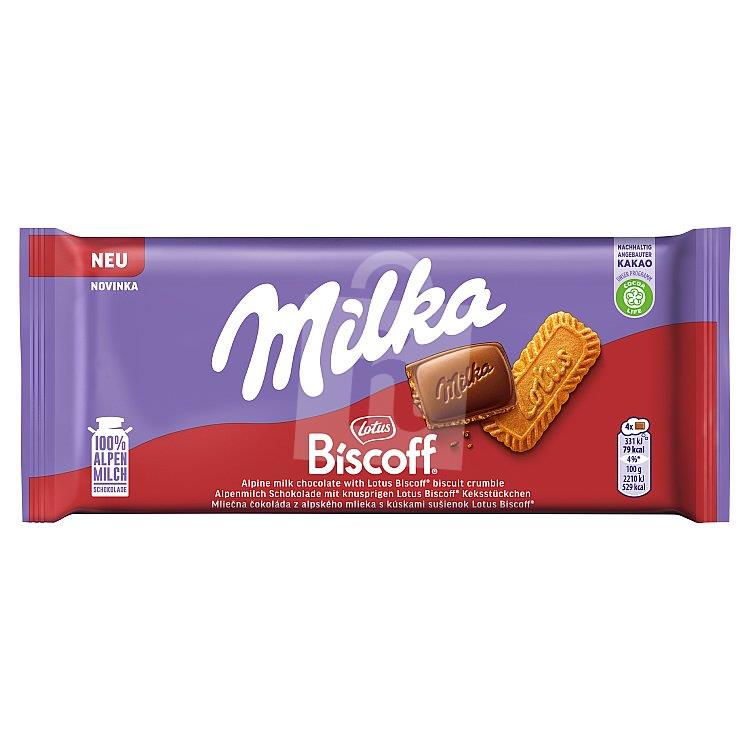 Milka Lotus Biscoff kúsky karamelizovaných sušienok 90 g