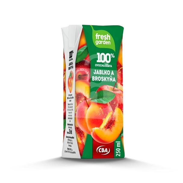Džús 100% jablko a broskyňa 250ml fresh garden