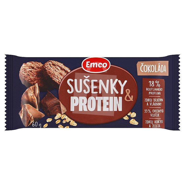 Sušienky & proteín ovsené s čokoládou 60g Emco