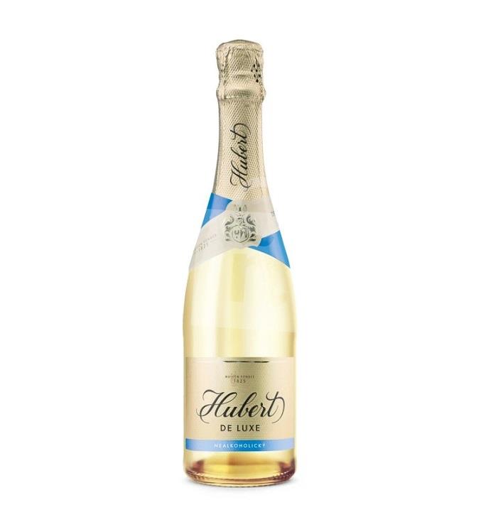 De Luxe Nealkoholické šumivé víno biele sladké 0,75l Hubert