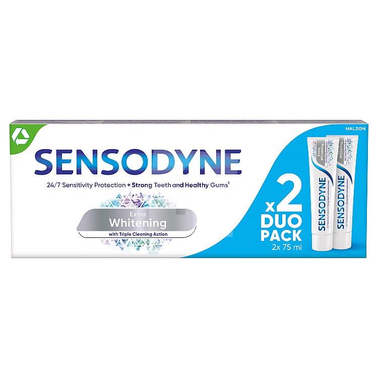 Zubná pasta Extra Whitening s fluoridom duo pack 2 x 75ml Sensodyne