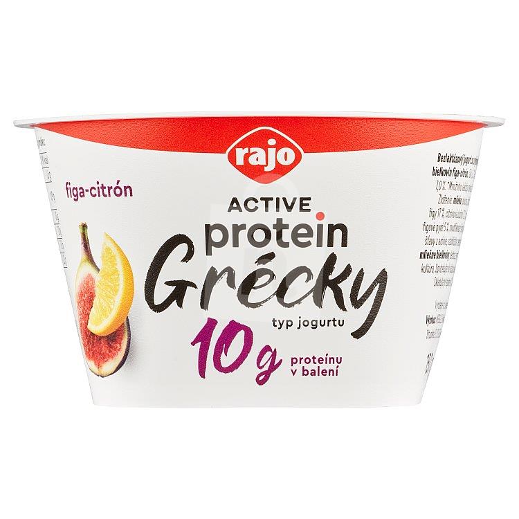 Jogurt Grécky figa-citrón bez laktózy 150g Rajo Active Protein