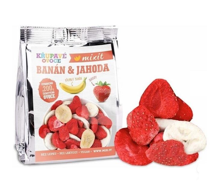 Chrumkavé Ovocie do vrecka banán a jahoda 23g mix it
