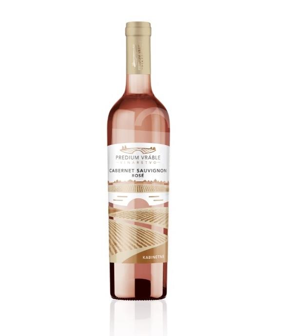 Cabernet Sauvignon akostné víno odrodové kabinetné ružové polosladké 0,75l Predium Vráble - vinárstvo vinohradníctvo