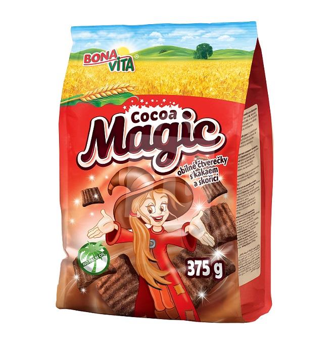 Cereálie štvorčeky s kakaom a škoricou Cocoa magic 375g Bona Vita