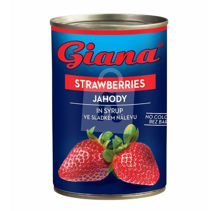 Kompót jahodový v sladkom náleve 425ml / PP 160g / 400g Giana
