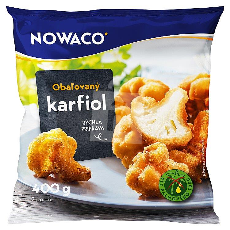 Karfiol obaľovaný predsmažený hlbokozmrazený 400g Nowaco