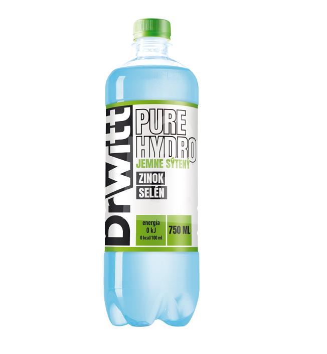 Nápoj jemne sýtený nealkoholický Pure Hydro so selénom a zinkom 750ml DrWitt