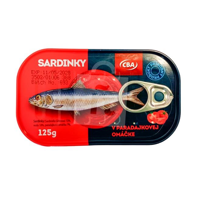 Sardinky v paradajkovej omáčke PP 90g / 125g CBA 