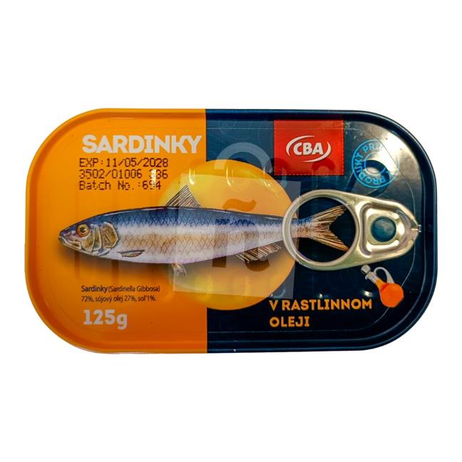 Sardinky v rastlinnom oleji PP 90g / 125g CBA 