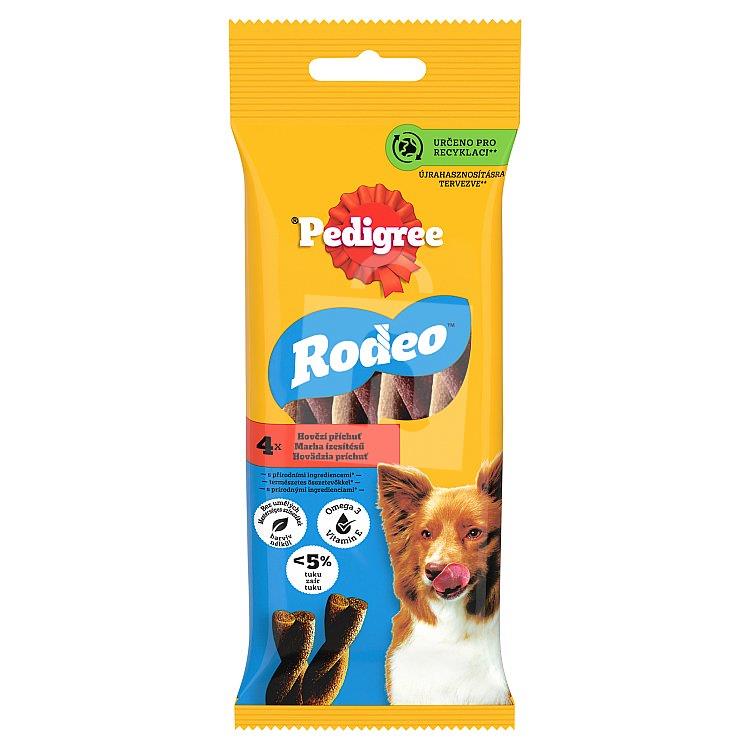 Doplnkové krmivo pre psy Rodeo lahodné závitky na žuvanie s hovädzím mäsom 4ks 70g Pedigree
