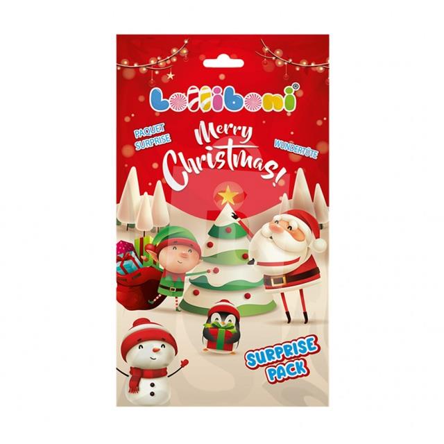 Vianočný balíček prekvapenie lízanky a hračky 32g Lolliboni