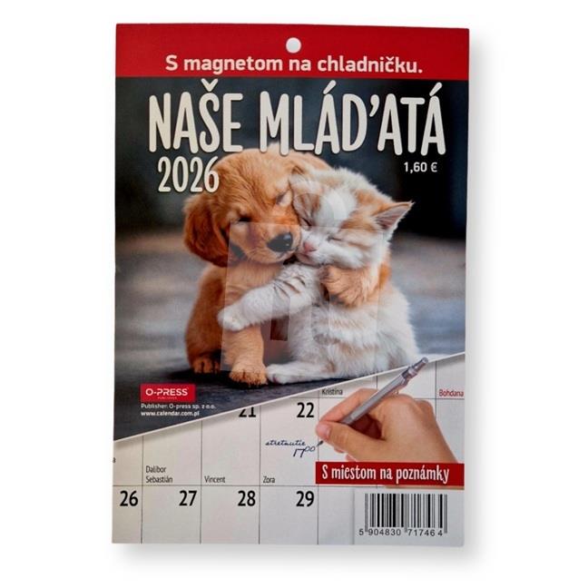 Kalendár Naše mláďatá 2026