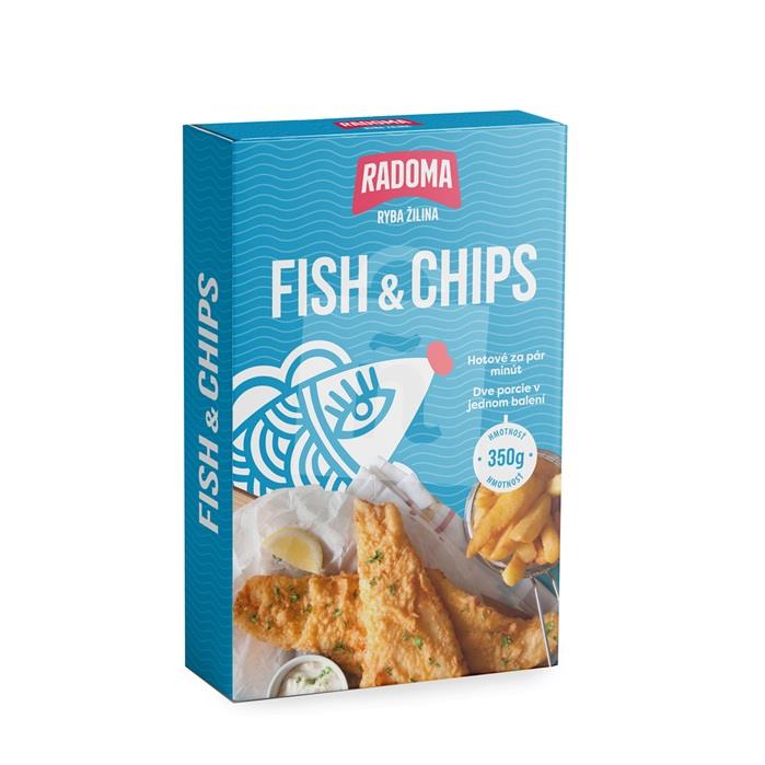 Fish & Chips hlbokomrazené 350g RADOMA Ryba Žilina