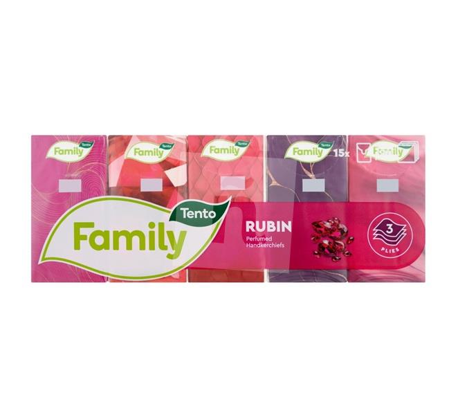 Hygienické vreckovky Family Rubin 3-vrstvové 10x15ks Tento