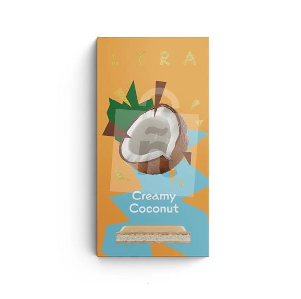 Čokoláda biela Creamy coconut 80g LYRA
