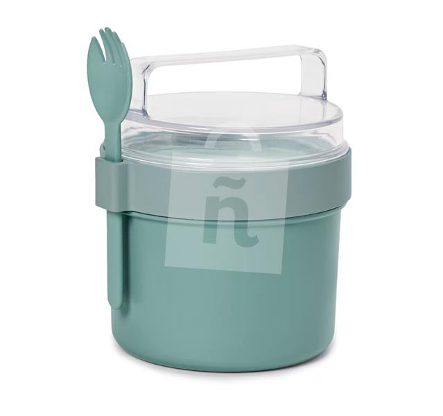 Dóza s vidličkou cestovná šalviovozelená Tchibo