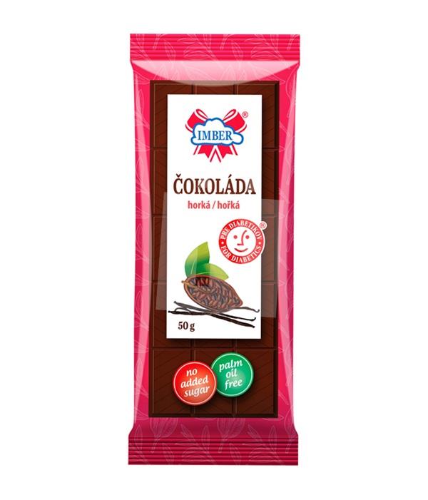 Čokoláda Sugar Free horká 50g Imber