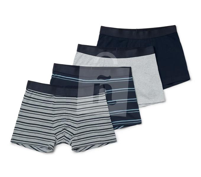 Boxerky pánske prúžkované - sivé, modré 7/XL 4ks Tchibo
