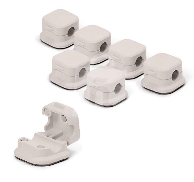 Držiaky káblov samolepiace svetlobéžové 6ks Tchibo